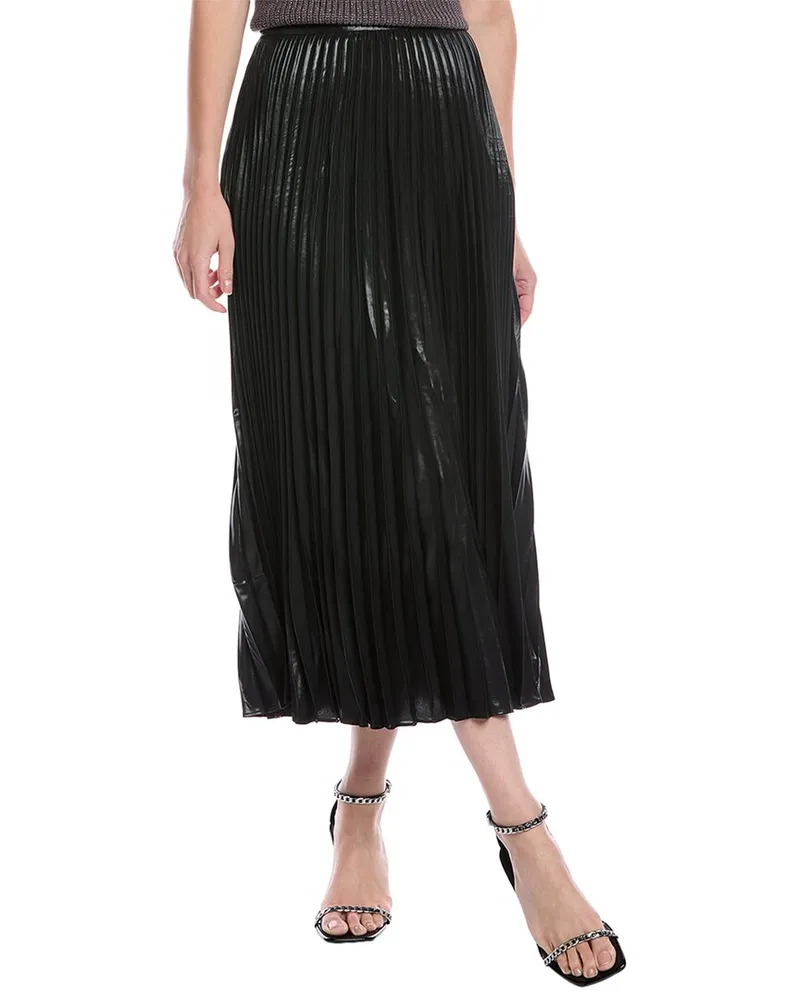 Rag & Bone Laurel Shine Midi Skirt Black
