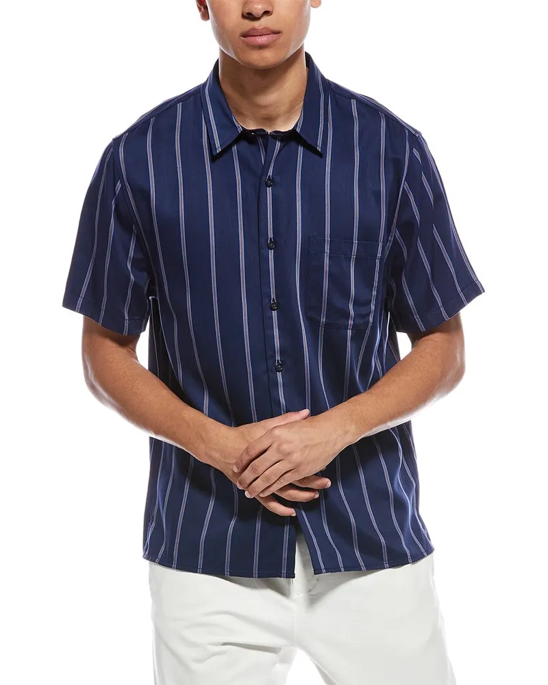 Vince Pacifica Stripe Shirt Blue