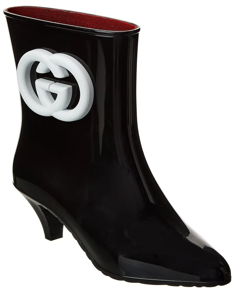 Gucci Interlocking G Rubber Bootie Black