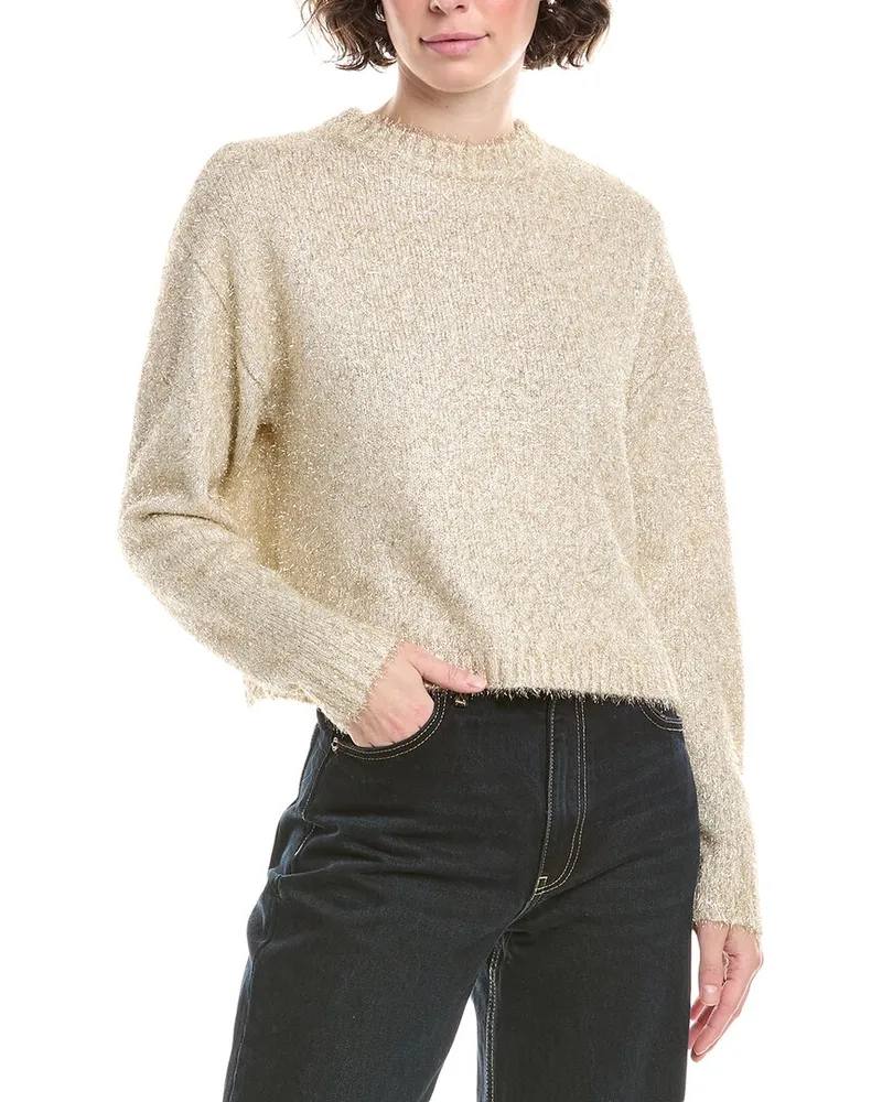 Bella Dahl Tinsel Wool-Blend Sweater Metallic
