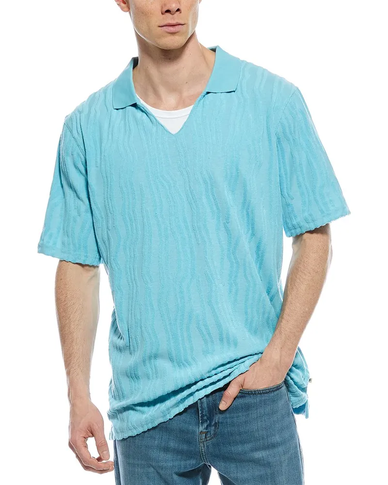 Scotch&Soda Jacquard Polo Shirt Blue