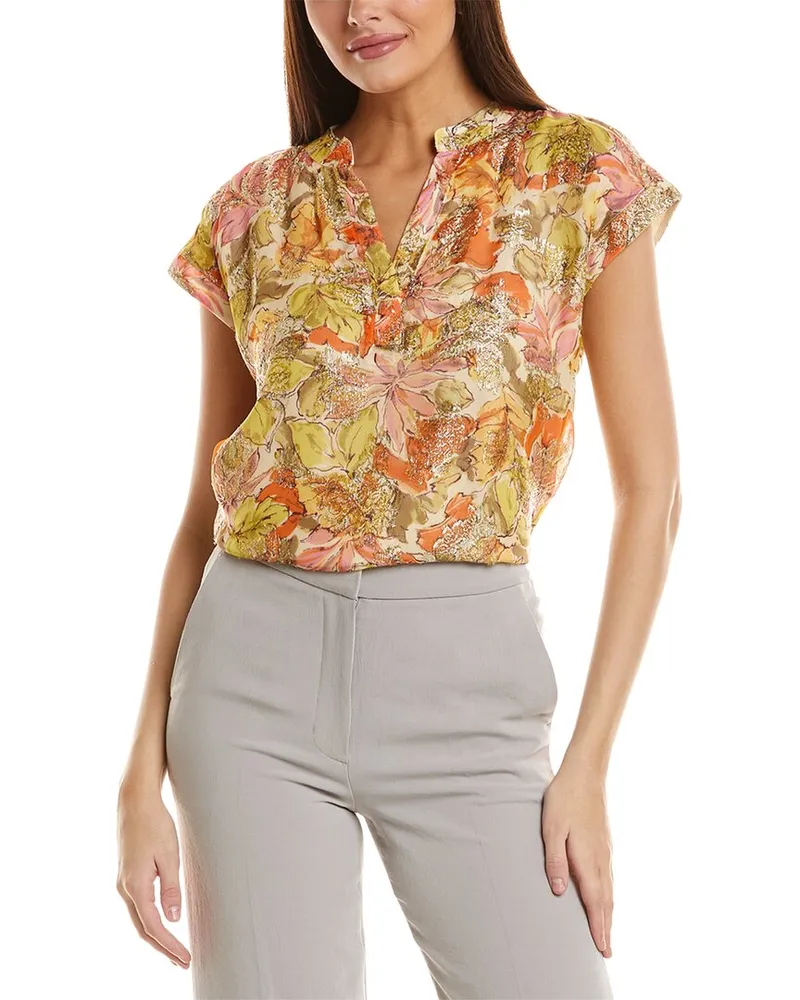 Vince Camuto V Front Placket Blouse Nocolor