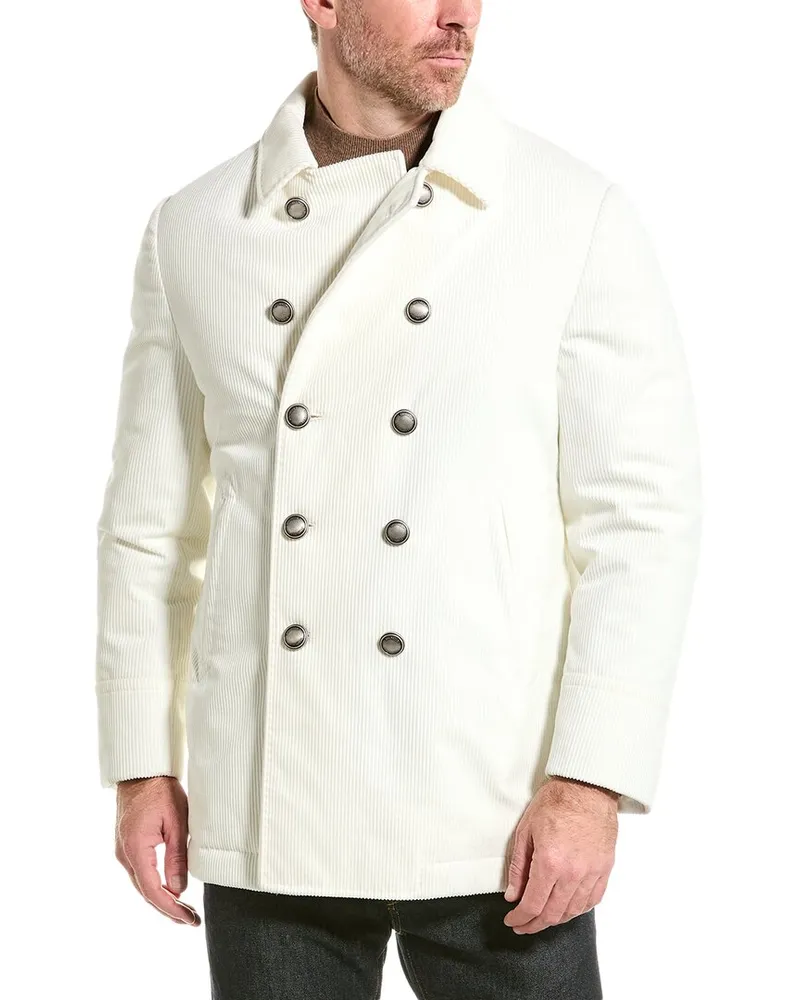 Brunello Cucinelli Double-Breasted Corduroy Coat Nocolor