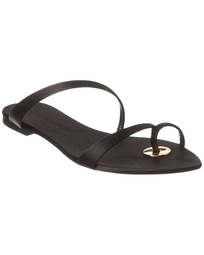 Saint Laurent Tanger Silk Sandal Black