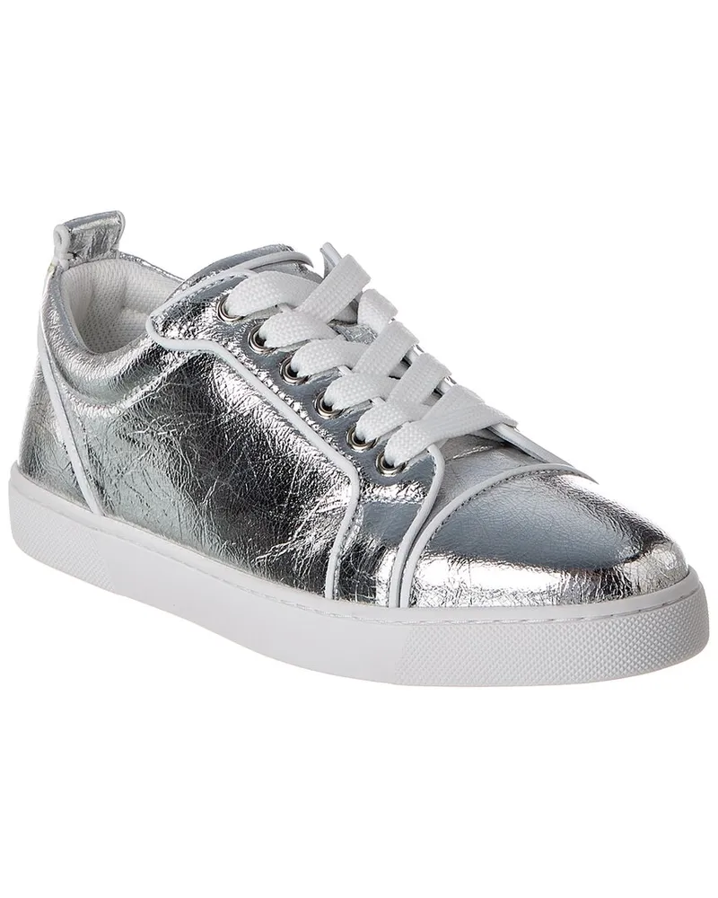 Christian Louboutin Louise Orlato Leather Sneaker Silver
