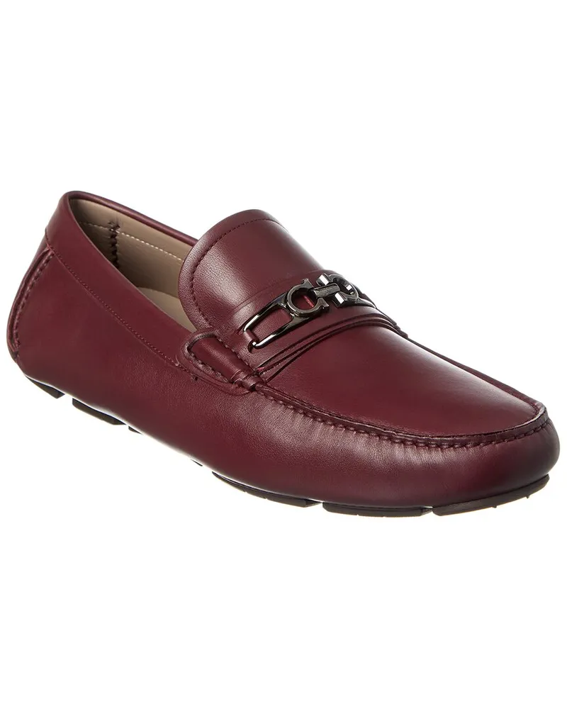 Ferragamo Lagos Leather Loafer Purple