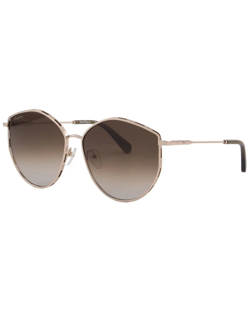 Ferragamo Women's SF264S 60mm Sunglasses Gold