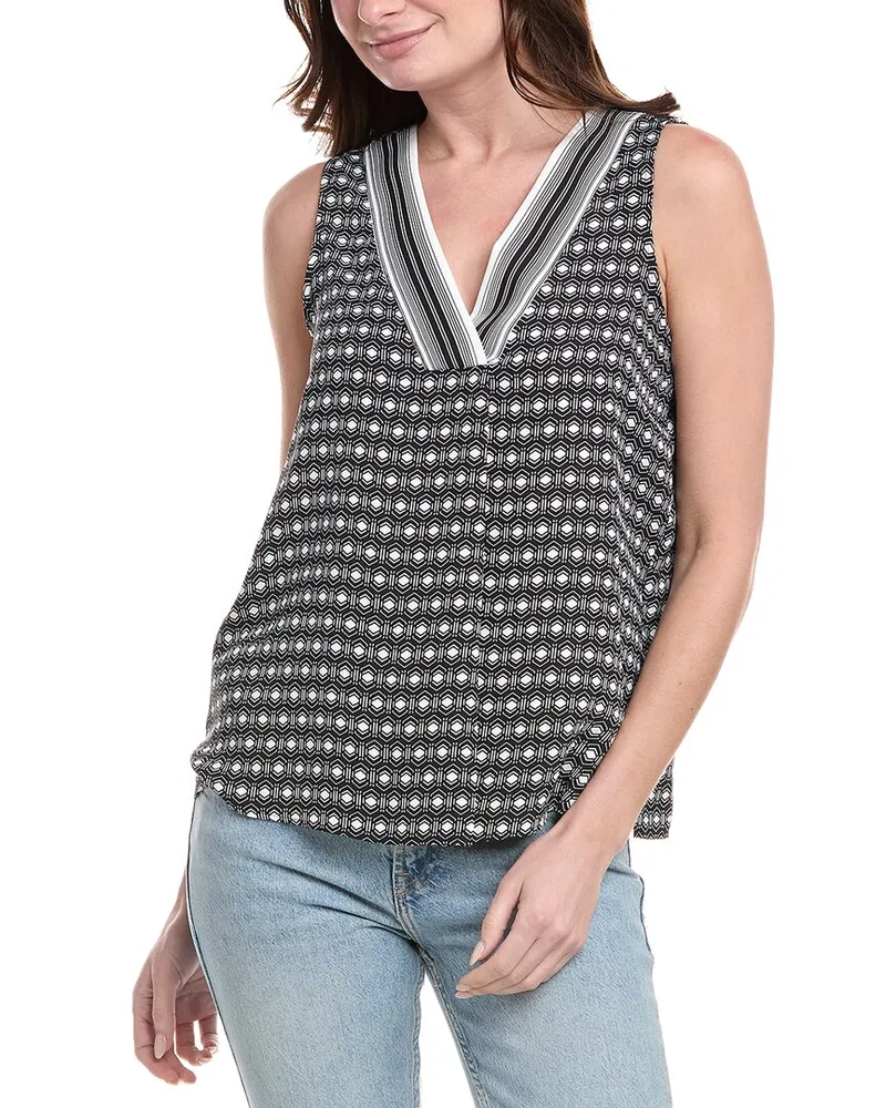 Vince Camuto V-Neck Blouse Black
