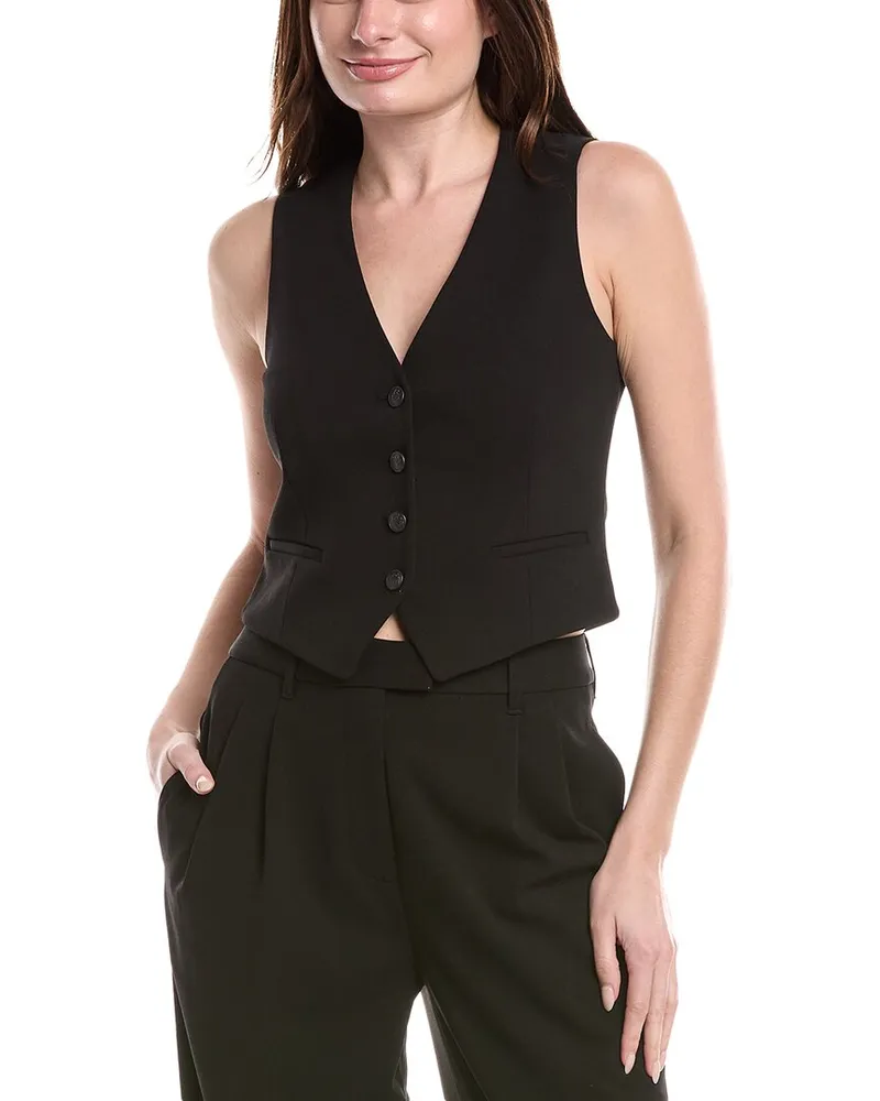 Rag & Bone Priya Ponte Vest Black