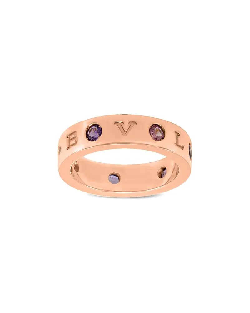 Bulgari 18K Rose Gold 0.15 ct. tw. Diamond & Amethist Ring Nocolor