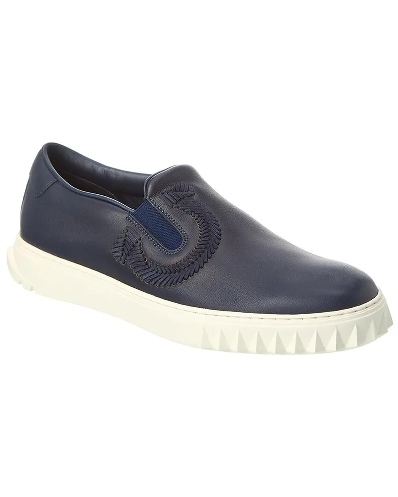 Ferragamo Leather Sneaker Blue