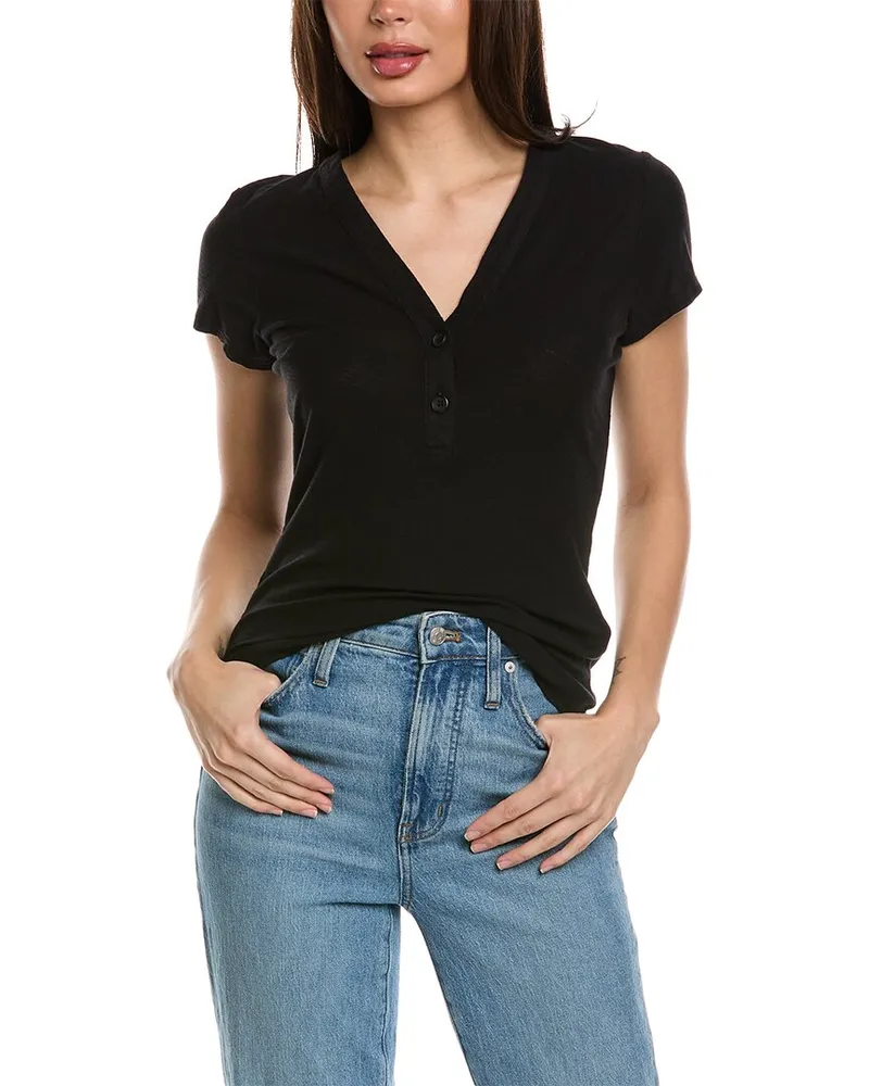 James Perse Henley Shirt Black