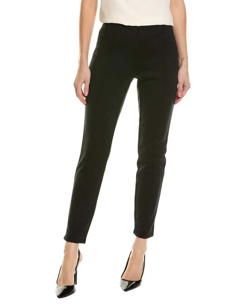 ST. JOHN Pull-On Wool-Blend Pant Black