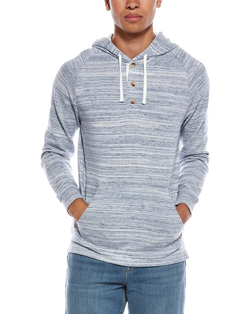 Vince Marled Henley Hoodie Nocolor