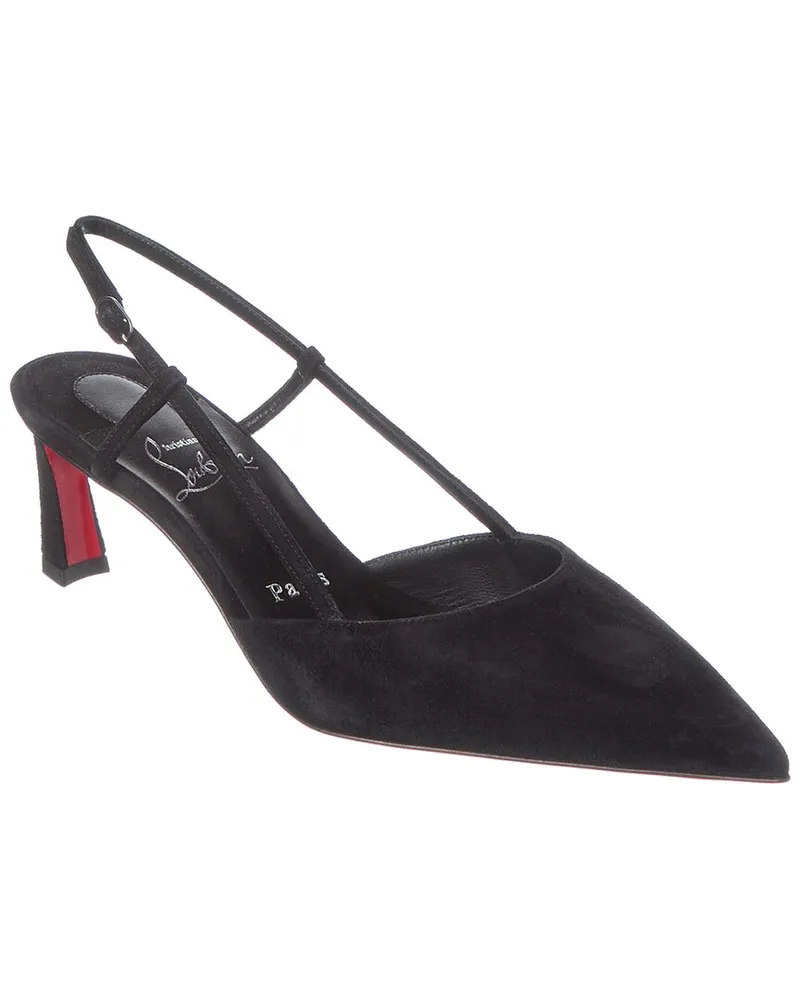 Christian Louboutin Condoroline 55 Suede Slingback Pump Nocolor