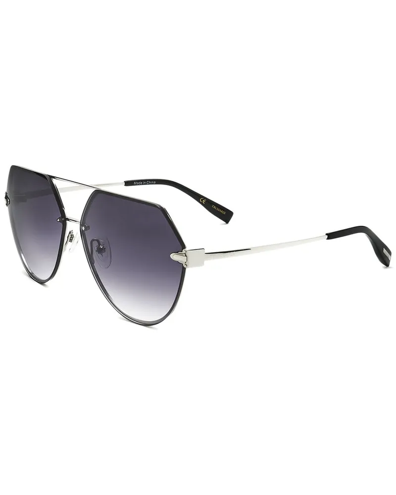 Trussardi Unisex STR454FL 003BS 63mm Sunglasses Black
