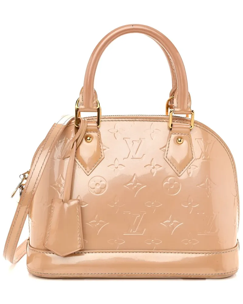 Louis Vuitton Beige Monogram Vernis Leather Alma BB (Authentic Pre-Loved Beige