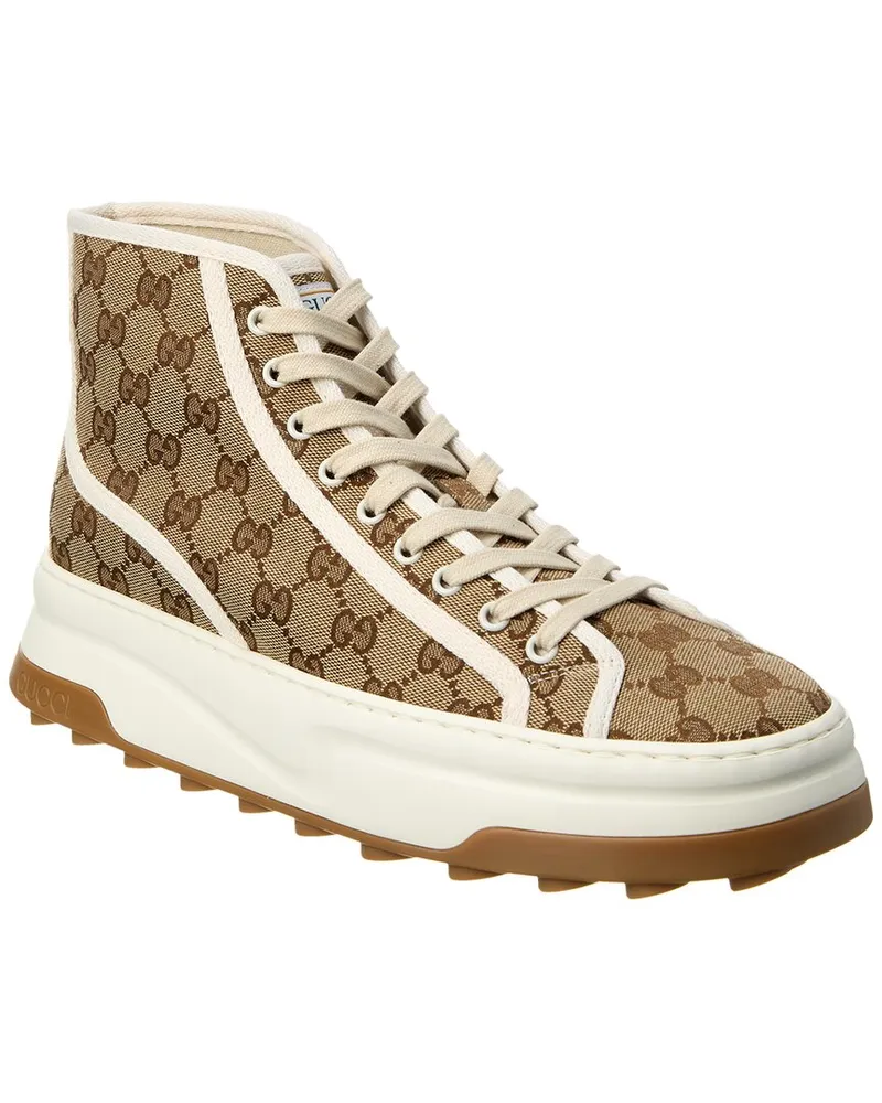 Gucci GG Canvas High-Top Sneaker Beige