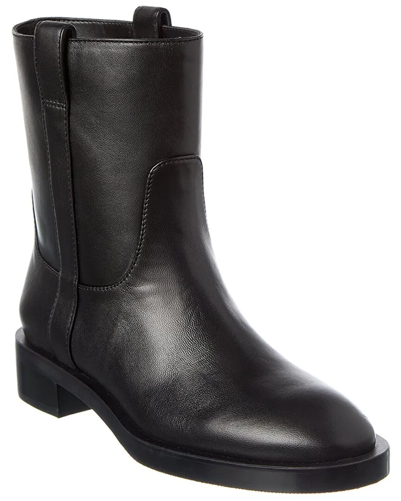 Stuart Weitzman Lenora Leather Bootie Black