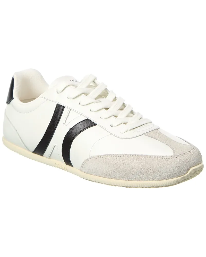 Celine Jogger Leather & Suede Sneaker White