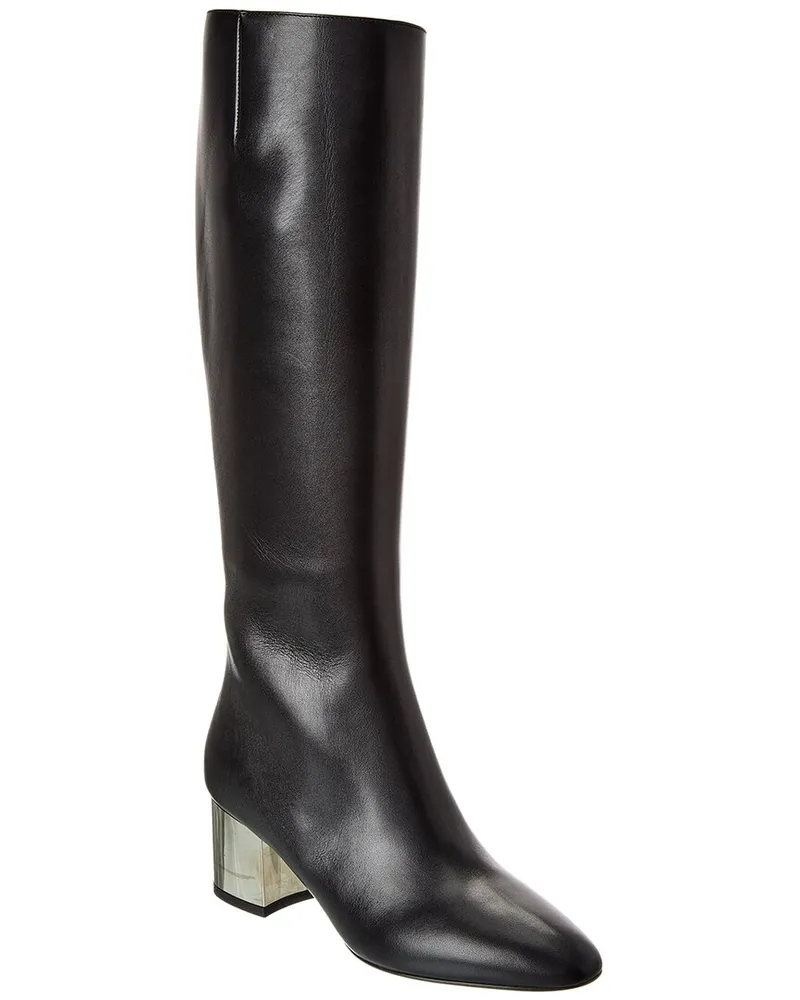 Michael Kors Collection Ali Runway Leather Long Boot Black
