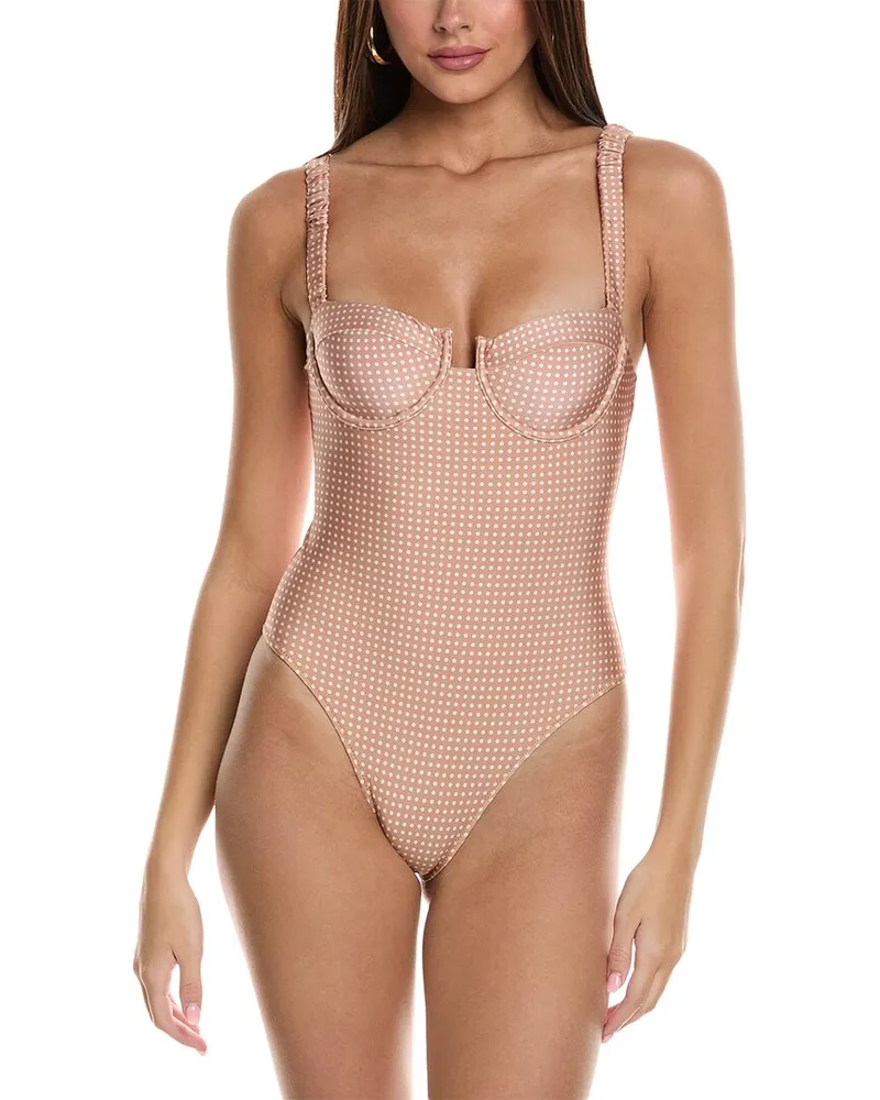 Solid and Striped The Verona One-Piece Brown