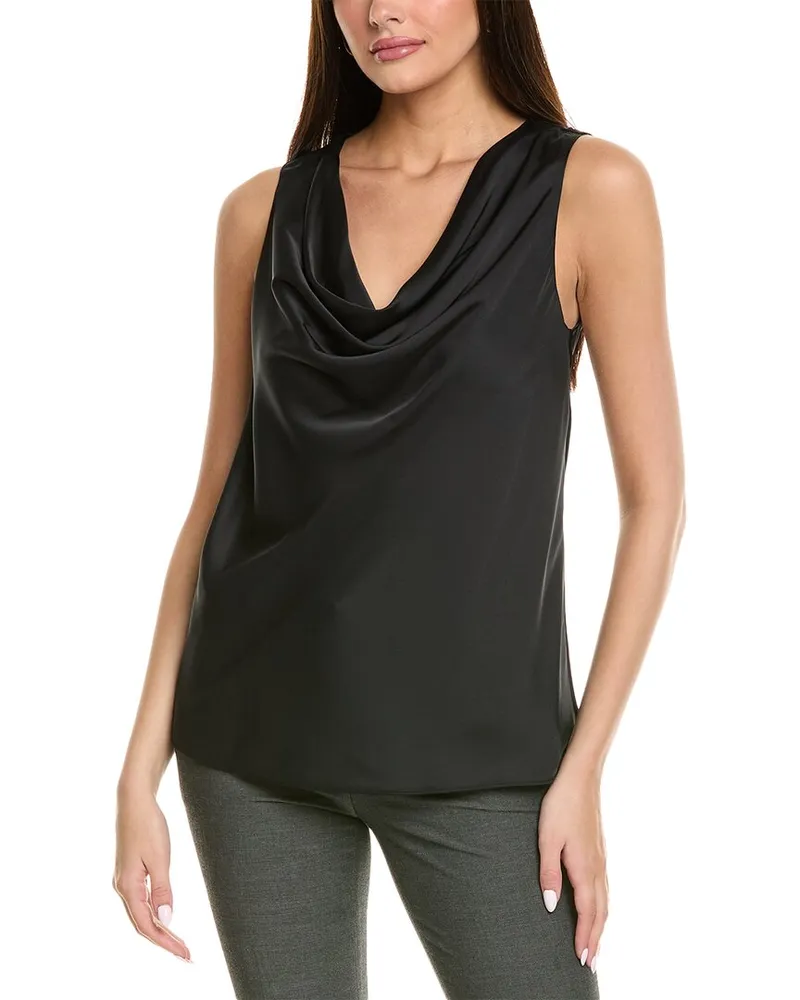 Elie Tahari The Jane Drape Neck Cami Black