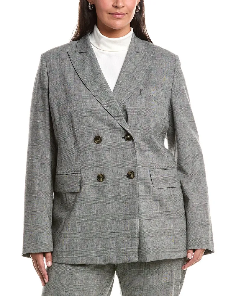 Marina Rinaldi Plus Robert Wool-Blend Blazer Nocolor