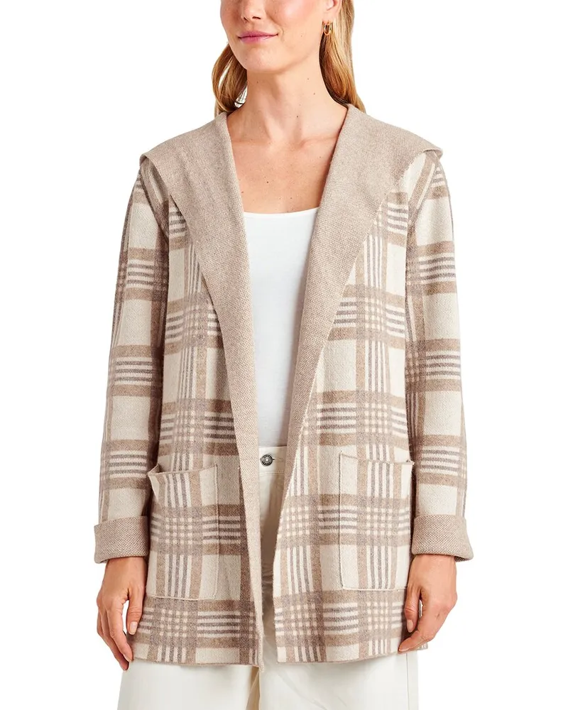 Splendid Sierra Plaid Wool-Blend Cardigan Nocolor