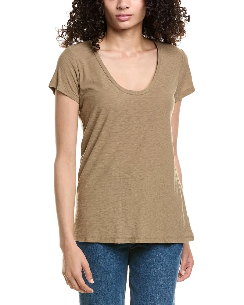 James Perse Solid T-Shirt Brown