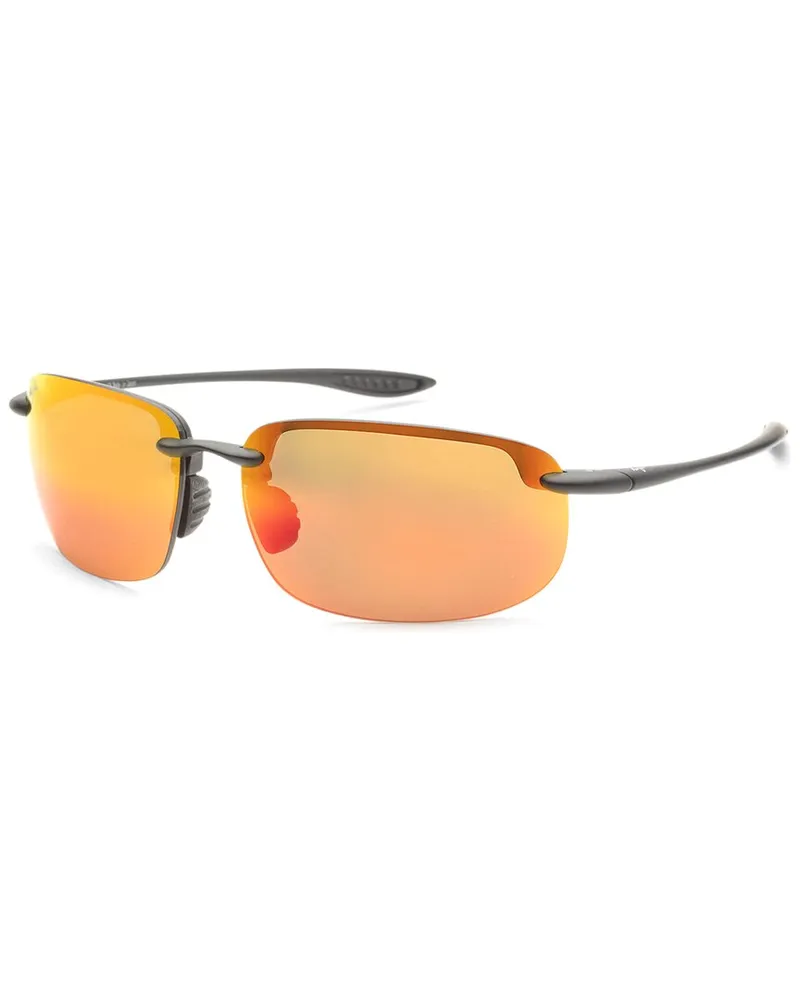 Maui Jim Men's Hookipa Xlarge 68mm Polarized Sunglasses Black