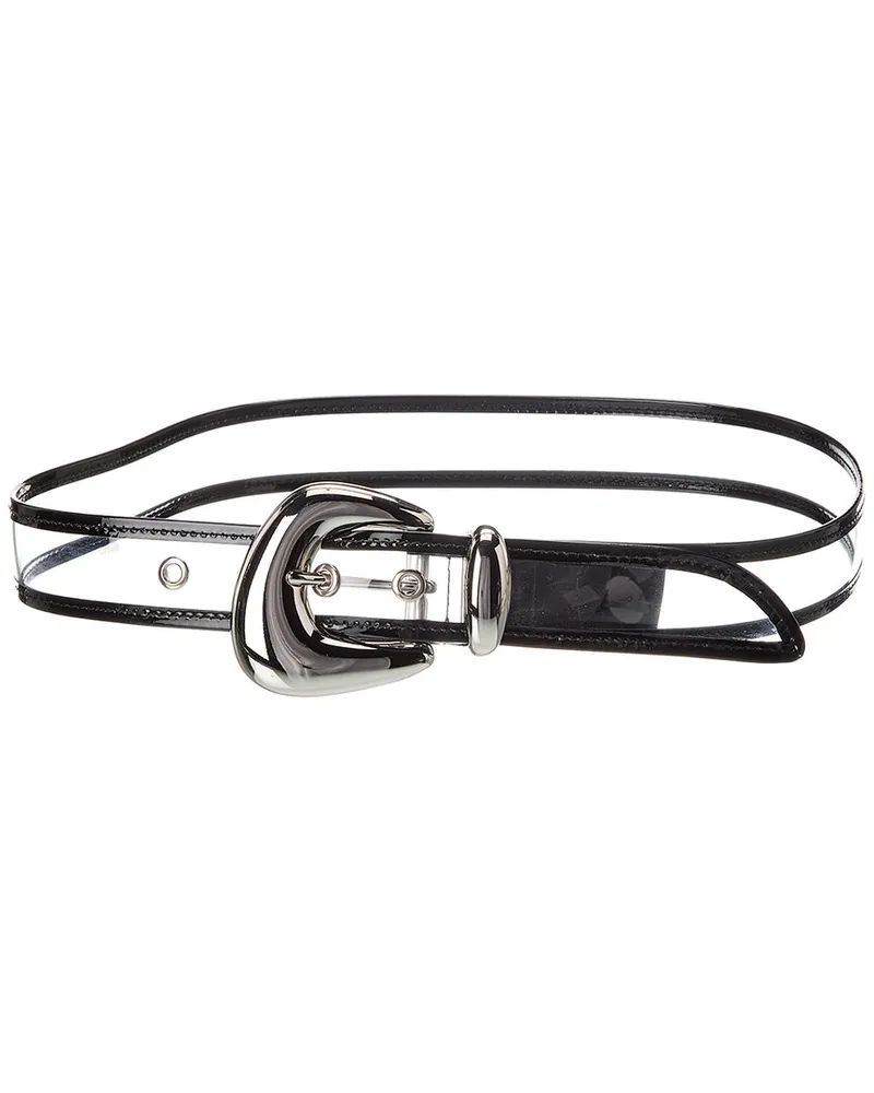 Christian Louboutin Bubble PVC & Leather Belt Black