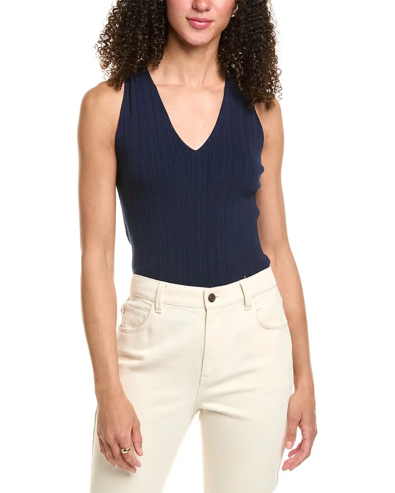 Vince V-Neck Tank Blue