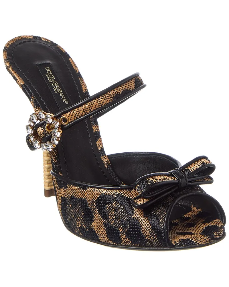 Dolce & Gabbana Jacquard Mule Brown