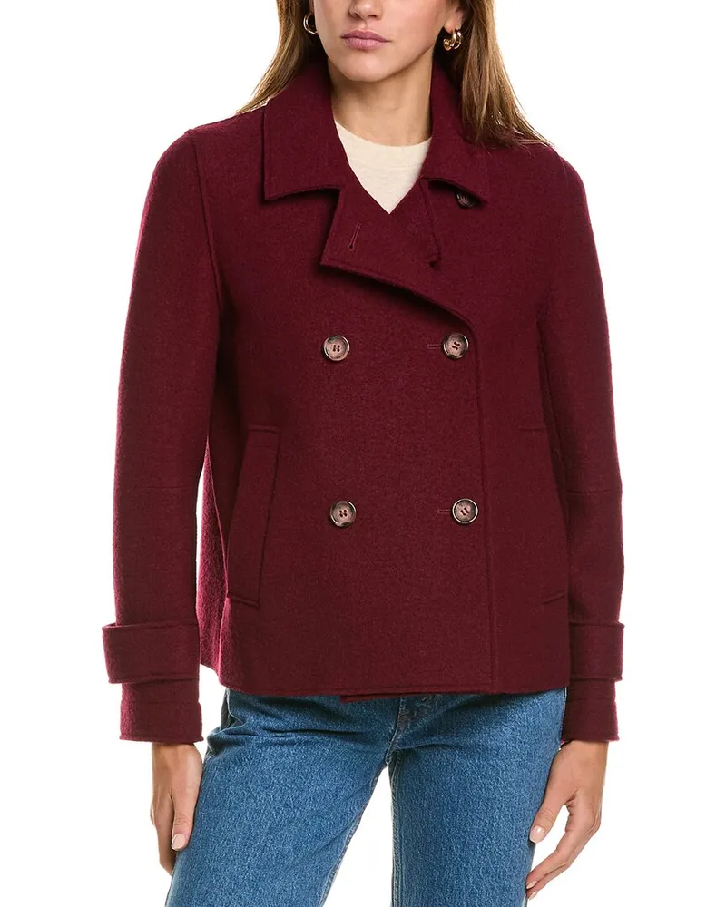 Cinzia Rocca Wool Moto Jacket Red