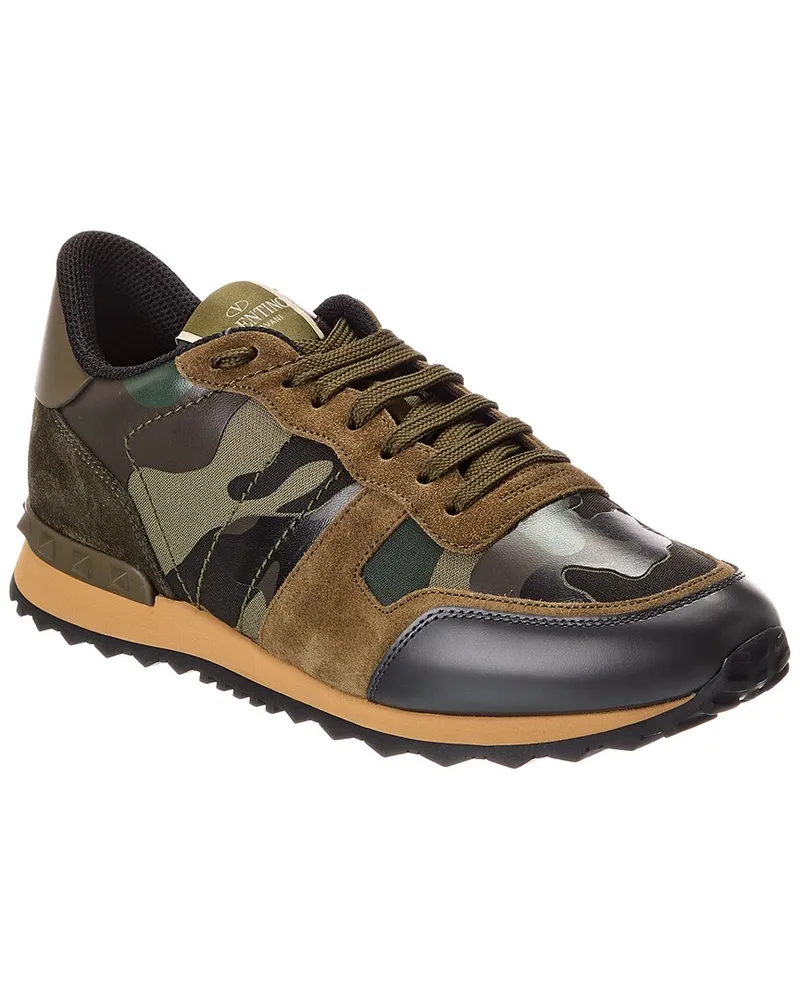Valentino Garavani Rockrunner Canvas & Leather Sneaker Nocolor