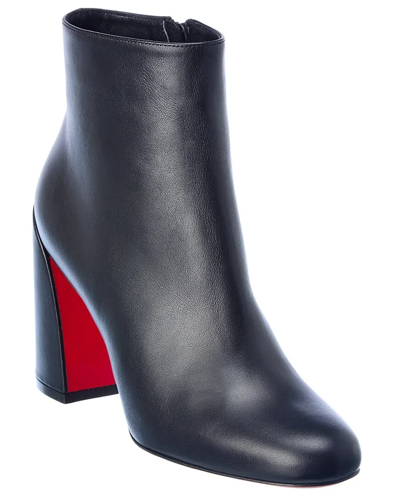 Christian Louboutin Turela 85 Leather Bootie Black