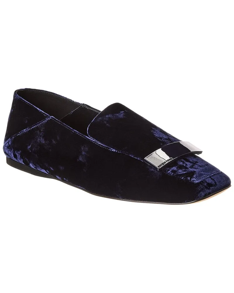 Sergio Rossi SR1 Velvet Loafer Blue
