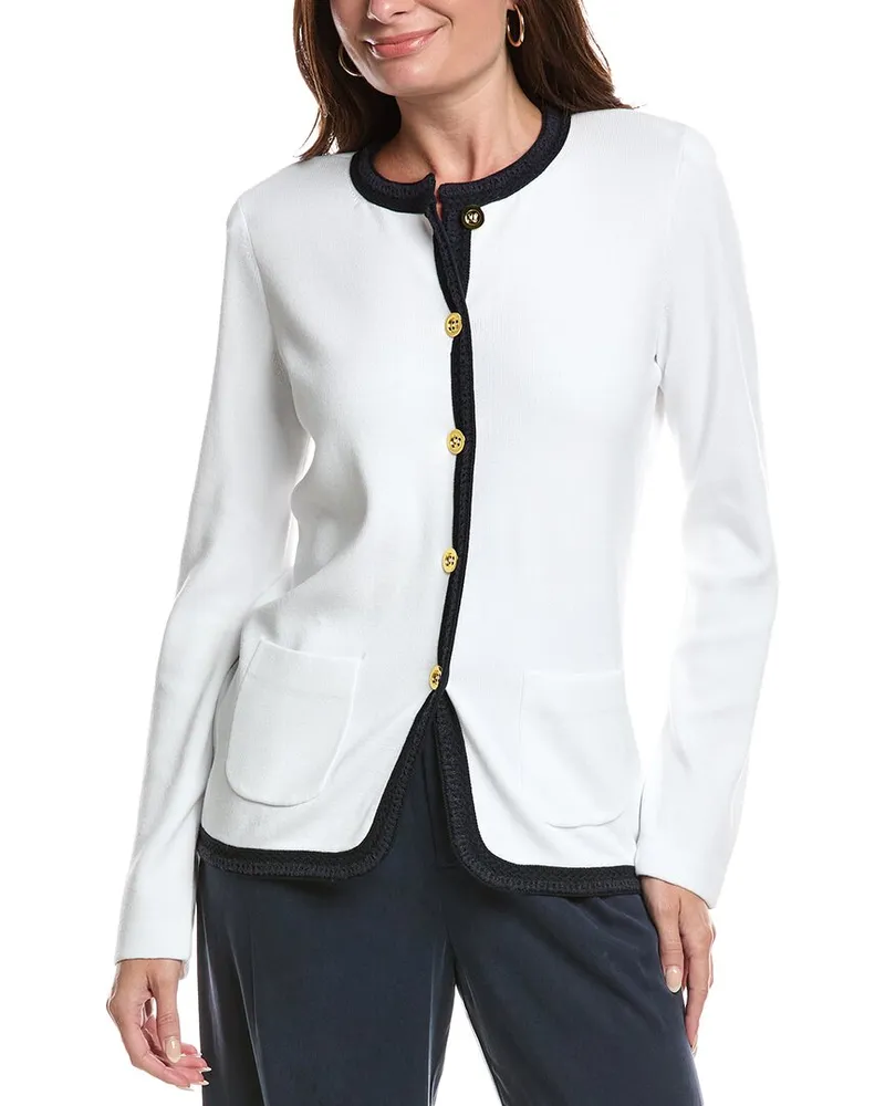 ST. JOHN Knit Jacket White