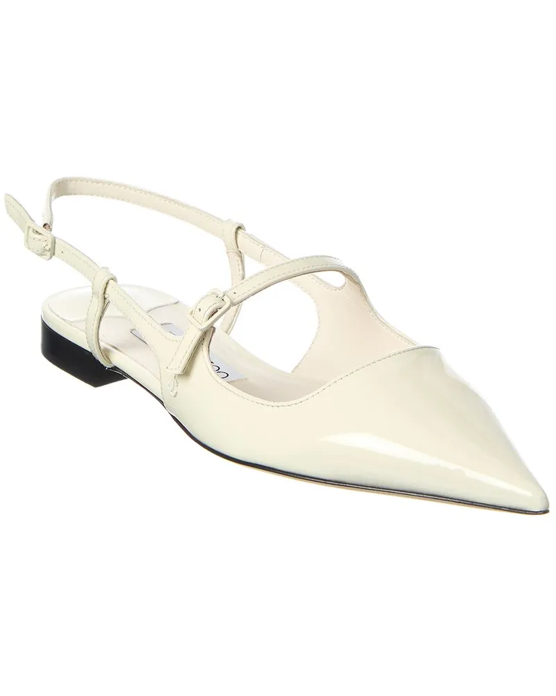 Jimmy Choo Didi Patent Slingback Flat White
