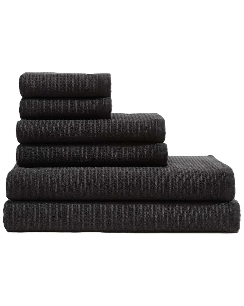 Calvin Klein Eternity Cotton Waffle 6pc Towel Set Nocolor