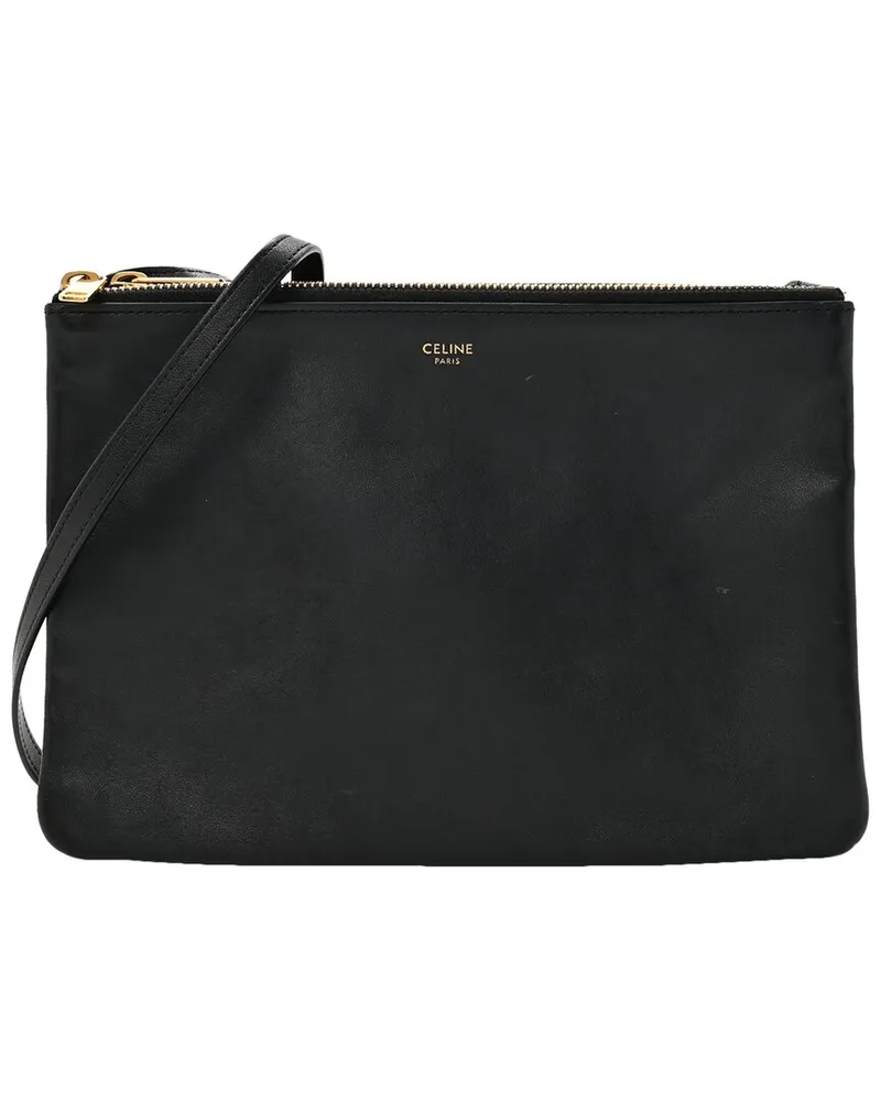 Celine Black Smooth Leather Trio he (Authentic Pre-Loved Nocolor