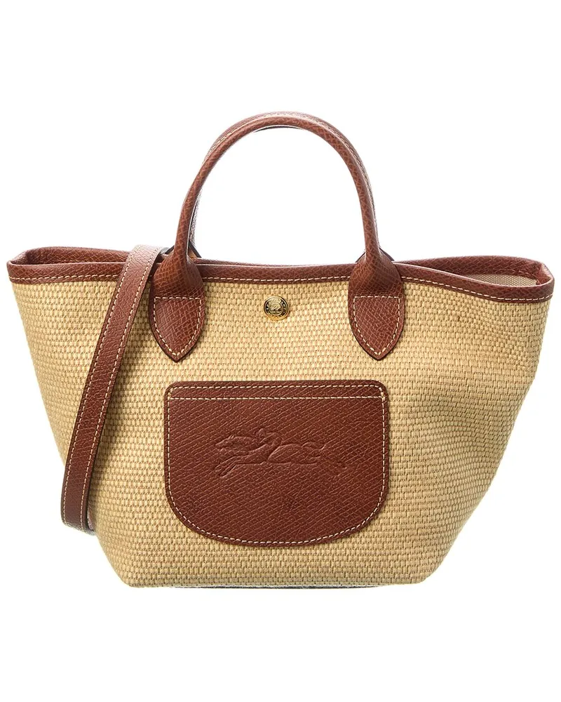 Longchamp Le Pliage Collection XS Raffia Basket Bag Beige