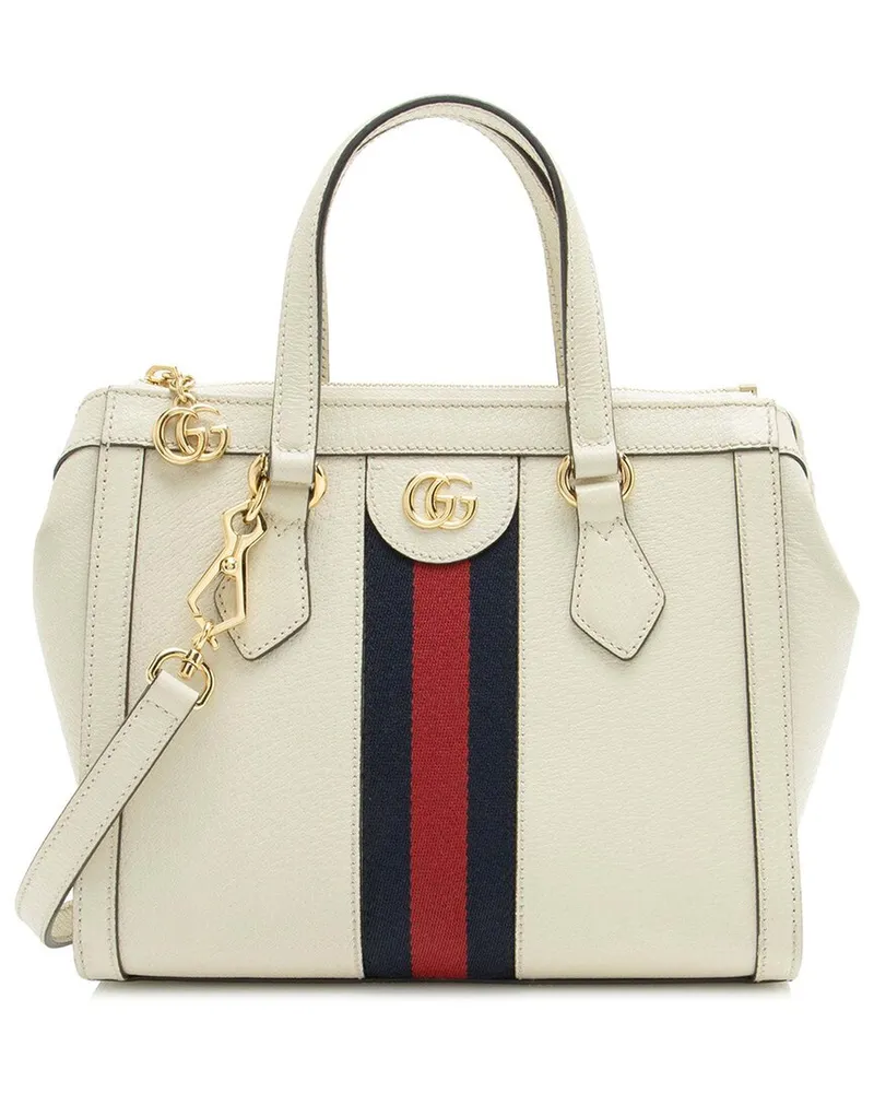 Gucci White Leather Ophidia Small Tote (Authentic Pre-Loved Nocolor