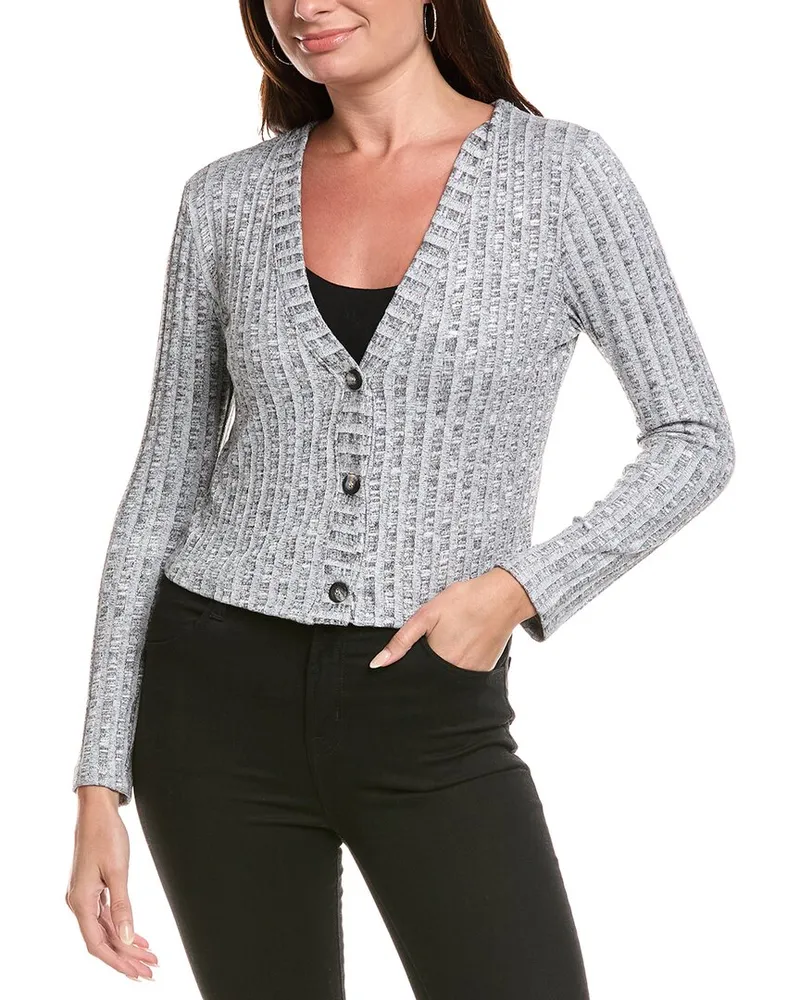 Michael Stars Ellis Cardigan Top Grey