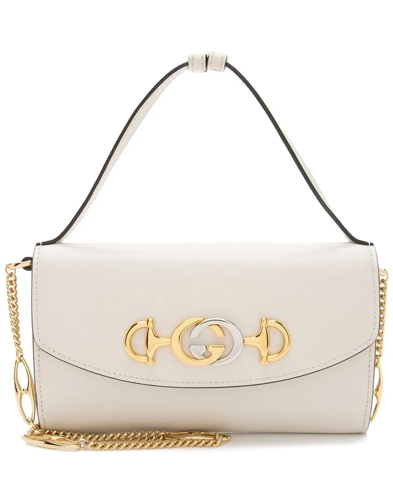 Gucci White Leather Zumi Mini Bag (Authentic Pre-Loved Nocolor