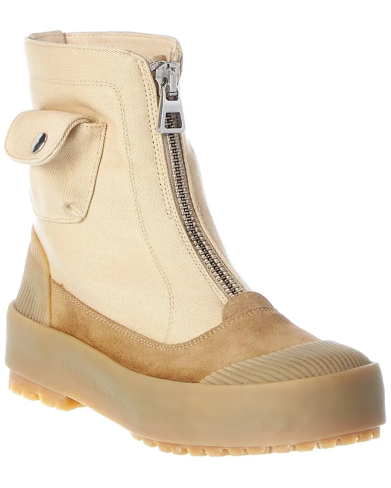 J.W.Anderson Canvas & Suede Bootie Brown