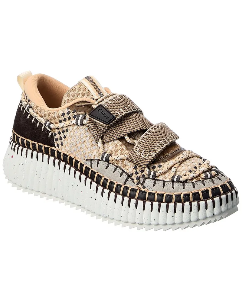 Chloé Nama Slip-On Sneaker Beige