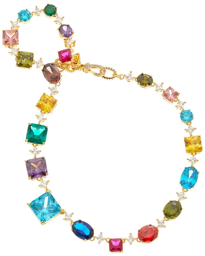 CRYSTAL HAZE 18K Plated CZ Statement Necklace Nocolor