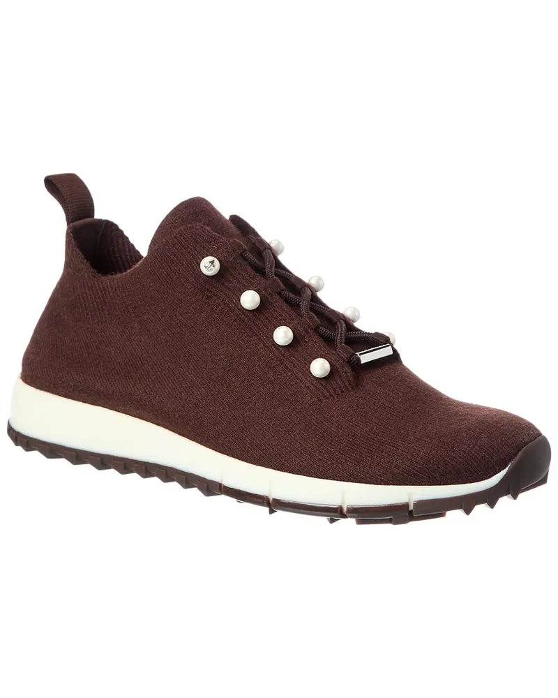 Jimmy Choo Veles Cashmere Sneaker Brown